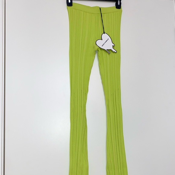 MARCO RAMBALDI SSENSE Lime Viscose Knit Pant Sz 38 ( XS-S) NWT - Picture 5 of 12